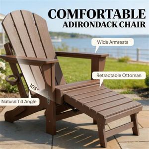 Set di 2 Sedie da Giardino Pieghevoli Marroni, Sedia da Cortile Pratica e Conveniente - Product Image 2