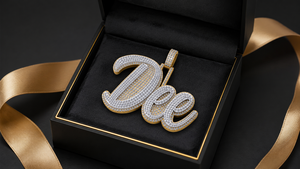 Men's 925 <b>silver</b> Moissanite Diamond Big pendant Iced Custom Letter <b>Initial</b> Cursive Name <b>Necklace</b> Bling Hip hop Rapper's Jewelry - Product Image 5