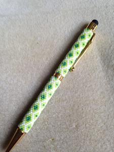 Bolígrafo de cuentas, bolígrafo con cuentas pequeñas, bolígrafo completamente decorado con cuentas, acepta diseño personalizado, hecho a mano, único, decorativo, para oficina, collage, escuela - Product Image 5