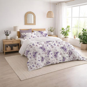 Ensemble de housse de couette en coton minimaliste, ultra douce, avec coutures durables et lavable en machine - Product Image 1