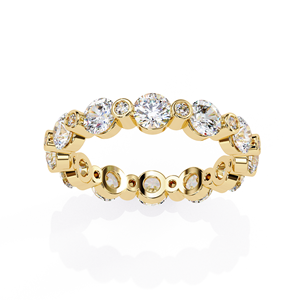 Anillo de Eternidad con Diamantes Cultivados en Laboratorio de la Mejor Calidad, con Engaste de Bisel, Joyería Fina para Mujer, Disponible a un Precio Competitivo para Regalos - Product Image 4