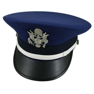 High Quality Ceremonial Cap Light Dome Gold Cord Black Visor Alloy Badge Formal Dress Headwear - Product Image 3