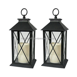 Farol de metal rústico hecho a mano con portavelas de vidrio para decoración del hogar, patio, jardín o balcón. - Product Image 6