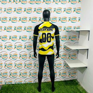 เสื้อฟุตบอลผู้ชายสั่งทำพิเศษจากวัสดุทนทานสำหรับผู้ใหญ่ ชุดกีฬาคุณภาพดี ผลิตจากโพลีเอสเตอร์ 100% - Product Image 4