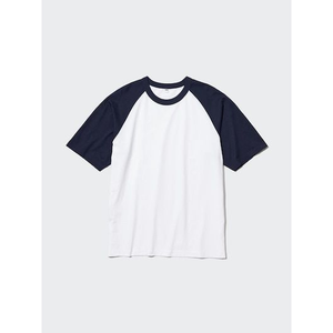 Men's Gray Blue <b>Raglan</b> Sleeve <b>T</b>-<b>Shirt</b> O-Neck Regular Fit Casual Jersey 100% Cotton Print Breathable - Product Image 5