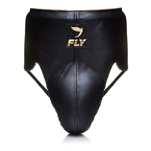 Protector Inguinal de Cuero Genuino Negro Resistente para Boxeo, Kickboxing y Artes Marciales - Product Image 4