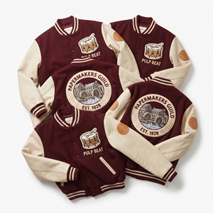 OEM Custom Varsity Letterman Jacket Wool Leather Sleeves Printers Guild Press Embroidery Inking Balls Patch <b>Maroon</b> <b>Coat</b> - Product Image 5