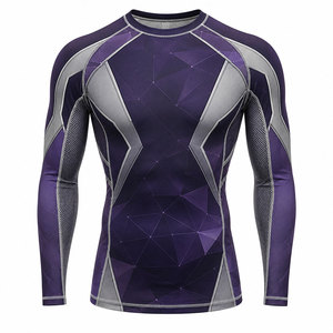 Lightweight <b>Compression</b> Clothing With Flatlock Stitching Rash Guard For Water Adventures Rash Guard - Product Image 1