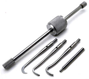 Instruments chirurgicaux dentaires en acier inoxydable pour orthodontie, à commande manuelle, avec 1 clé et accessoires : Extracteur de couronne Morrel 3 points - Product Image 6
