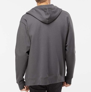 Sweat-shirt en molleton à capuche zippé pour homme, coupe classique, couleur unie, décontracté, avec poches avant, pour l'automne - Product Image 5