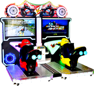 Super Bikes 2 : Machine d'arcade de course de motos pour deux joueurs, simulateur de conduite de moto à double écran connecté, à monnayeur - Product Image 1