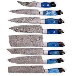 QNQ Best Quality Customized Chef <b>Set</b> Best Quality Kitchen <b>Knife</b> <b>Set</b> Stainless Steel OEM Services Chef <b>Set</b> With Wood Handle - Product Image 3