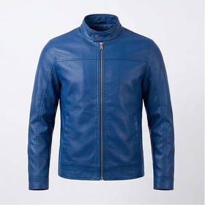 Chaqueta de Cuero para Hombre, Estilo Bomber, de Primera Calidad, al por Mayor, con Logotipo Personalizado, Impermeable, Ecológica, a la Moda, para Motocicleta - Product Image 1