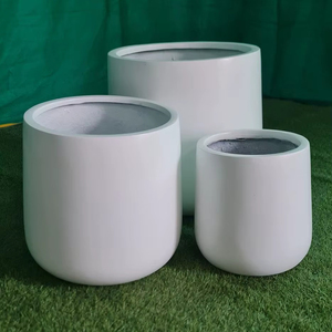 KNT Creations PL B-217 Size <b>Planter</b> Set Floor Indoor Use Direct Plantation Artificial Plants Lightweight Durable Hand Carved - Product Image 1