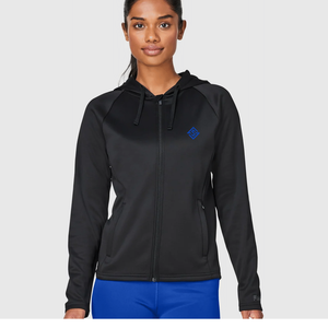 2023 automne Plaid femmes à capuche personnalisé imprimé tricoté respirant décontracté à manches longues à capuche avec des Techniques perlées - Product Image 3