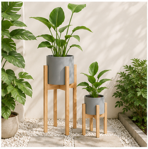 Vintage Solid Wood Plant Stand Indoor Flower <b>Pot</b> <b>Holder</b> for Living Room Balcony & Office Decor Wholesale Wooden Planter Stand - Product Image 6