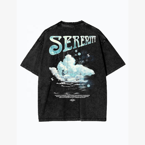 Nouveau T-shirt Homme 2026 en Polyester/Coton de Haute Qualité, Style Streetwear Vintage Délavé à l'Acide, Coupe Classique, Séchage Rapide, Impression Personnalisée Lettres - Product Image 2