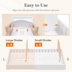 Organizzatore Espandibile per Armadio da Cucina 9.8-17 Pollici con 8 Divisori Regolabili e 9 Scomparti, Porta Coperchi per Contenitori Alimentari - Product Image 5