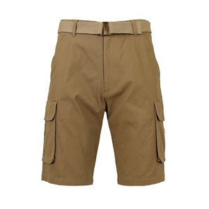 Premium Quality <b>Men's</b> Khaki Cargo Shorts Mid Waist Utility Cotton Summer Casual Quick Dry Shorts With <b>Belt</b> - Product Image 1