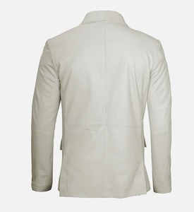 Unique Men Leather Blazer Stand Collar Waterproof Eco-Friendly Breathable Winter Warm Custom Size - Product Image 2