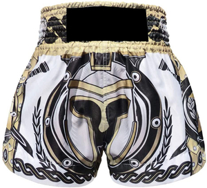 Pantalones cortos profesionales de Muay Thai con material satinado de primera calidad, ligeros, de alto rendimiento y ajuste cómodo para artes marciales. - Product Image 1