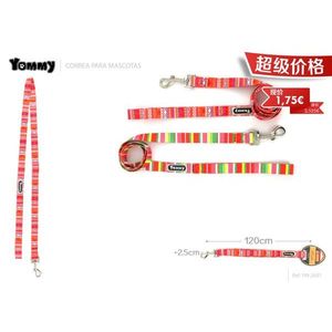 Laisse pour chien Yommy Pet, 120 cm, rouge, en nylon à motifs, pour la promenade - Product Image 2
