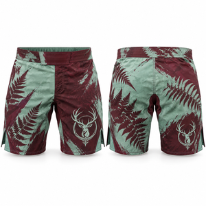 Shorts de MMA en nylon, anti-humidité, motif imprimé, pour Muay Thai, sans poches, vêtements de lutte, impression numérique, sur mesure, en gros - Product Image 5