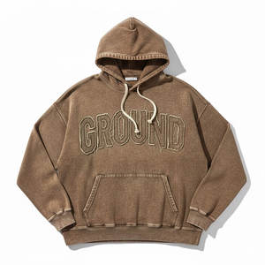 Sweat-shirt à capuche en coton lourd pour homme, 400 GSM, coupe ample, pour l'hiver - Product Image 4