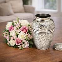Urna Funeraria Decorativa Moderna de Aluminio de Alta Calidad, Urna para Cenizas, Florero de Mesa Mate Grabado a Mano, Personalizable