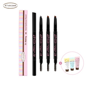 Lápiz de Cejas Automático Rivecowe, Doble Punta, Suave, Resistente al Agua, con Cepillo, 0.3g, para Maquillaje de Ojos - Product Image 1