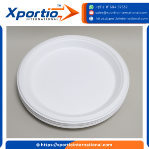Plato Redondo de Bagazo 100% Compostable, Vajilla Desechable de Caña de Azúcar, Empaque Ecológico para Uso en Catering, Picnics y Fiestas al Aire Libre - Product Image 2