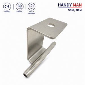 Sistema de Línea de Vida Horizontal, Soporte de Seguridad de Acero Inoxidable, 81 mm de Alto, 60 mm de Ancho, Hecho en Taiwán, Marca Handyman - Product Image 1