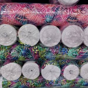 Fabriqué en Corée, 95% polyester, 5% élasthanne, tissu ITY imprimé, lot de tissus en stock, nombreux motifs floraux, meilleure qualité, designs magnifiques. - Product Image 2