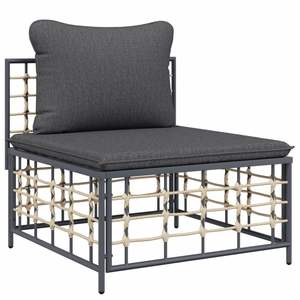 Ensemble de salon de jardin modulaire en polyrotin anthracite, nouvelle génération, grand mobilier modulaire d'extérieur pour les divertissements en plein air - Product Image 5