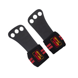Poignées de musculation en cuir de vachette véritable de haute qualité, personnalisées, best-seller, unisexes, 3 trous, pour entraînement - Product Image 4