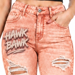 Jeans de mezclilla elásticos para mujer, lavados, desgastados, de corte ajustado, con detalles rasgados en las rodillas, perfil de pierna estrecha, efecto lavado descolorido, elásticos y flexibles. - Product Image 4