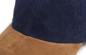 Gorra de Béisbol Unisex de Pana Azul Marino con Visera de Gamuza Marrón, Estilo Casual para Adultos, Apta para las Cuatro Estaciones - Product Image 6