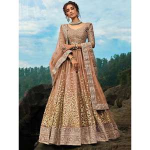 ชุดเดรสแต่งงานสุดหรูชุดออกงาน zari สีน้ำตาลสุดหรู - Product Image 2