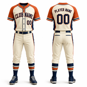 Ensemble d'uniformes de baseball personnalisés pour garçons, maillot à manches courtes en polyester et pantalon respirant anti-humidité, nom de l'équipe - Product Image 1