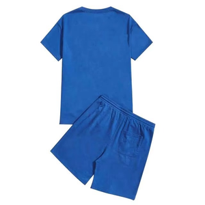 Custom OEM Men Solid Sportswear Set T Shirt And Shorts Two Piece Breathable Quick Dry Fitness Gym Casual Summer Activewear - Product Image 6