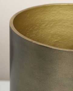 L 24 x W 23 x H 27 Cm Vintage Metal Flower Pot with Leopard Base for Indoor Plants Decorative Planter in Bronze Finish - Product Image 5