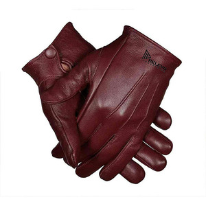 Guantes de Trabajo de Cuero sin Dedos, Guantes de Conducción de Medio Dedo, Guantes Transpirables con Agarre Suave para Motocicleta, Gimnasio y Uso al Aire Libre - Product Image 6