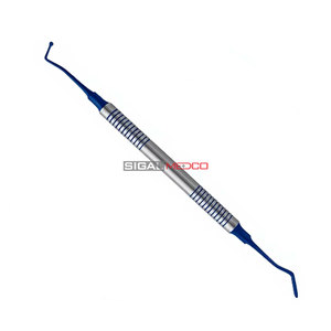 Premium Quality Manual Dental Ball Burnisher Blue 1.5/2MM Flat Tip 6.8 Inch German Stainless Steel Ergonomic Grip Composite - Product Image 4