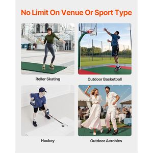 Piastrelle per Pavimento Hockey Dryland, Tappetino Versatile 12 X 12, 8 Pezzi, Pavimentazione Sportiva Incastrabile per Allenamento e Danza - Product Image 4