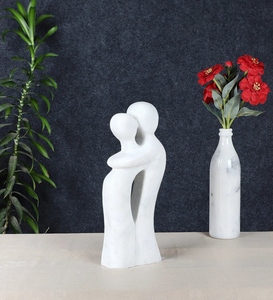 Escultura abstracta de pareja, figurita romántica, estatua minimalista moderna, decoración contemporánea para el hogar, escultura artística de mármol - Product Image 3