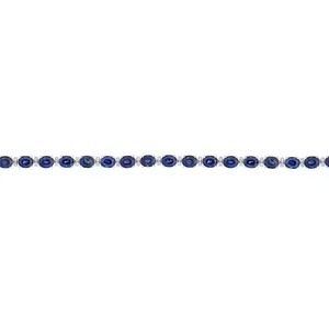 Blue Sapphire Birthstone <b>Bracelet</b> Oval Cut <b>Gemstone</b> <b>Bracelet</b> White Gold Plated Dainty Jewelry Gift Custom Birthstone <b>Bracelet</b> - Product Image 3