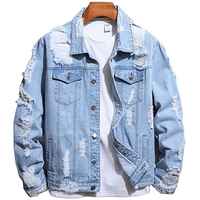Veste en jean décontractée à manches longues boutonnée pour homme Solid Traders, style camionneur, écologique, respirante, hiver