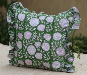 Indian Handmade New Design Stripe Hand Block Printed Pillow Case Slub Cotton Sofa Cushion Cover Bedding Cushion Cover - Product Image 3