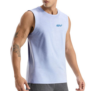 Débardeur pour homme en tissu polyester extensible, idéal pour les squats, les presses, les tractions, les routines cardio, entraînement complet du corps, vêtements de fitness - Product Image 1