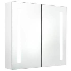 Armoire de salle de bain en MDF blanc brillant avec finition mélamine et miroir en verre, miroirs de salle de bain élégants - Product Image 2